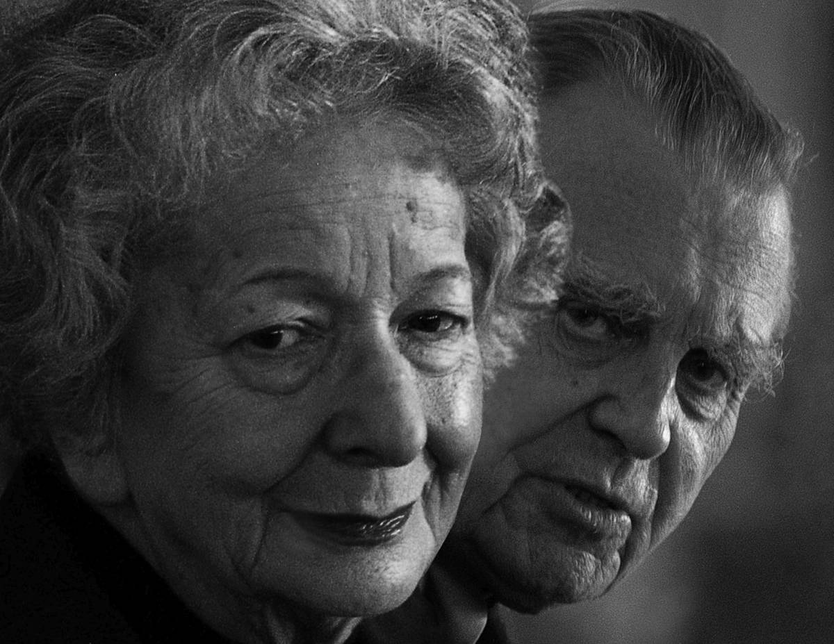 Wisława Szymborska i Czesław Miłosz. Fot. Wojciech Druszcz