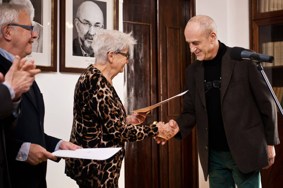 Michał Komar, Hanna Karpińska i Jan Maria Kłoczowski. Fot. Karpati&Zarewicz