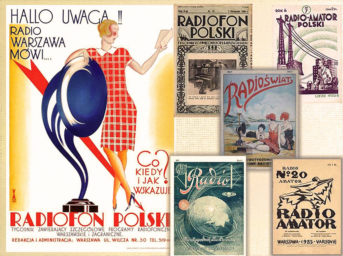 Okładki czasopism dla miłośników radiotelegrafii i radiofonii