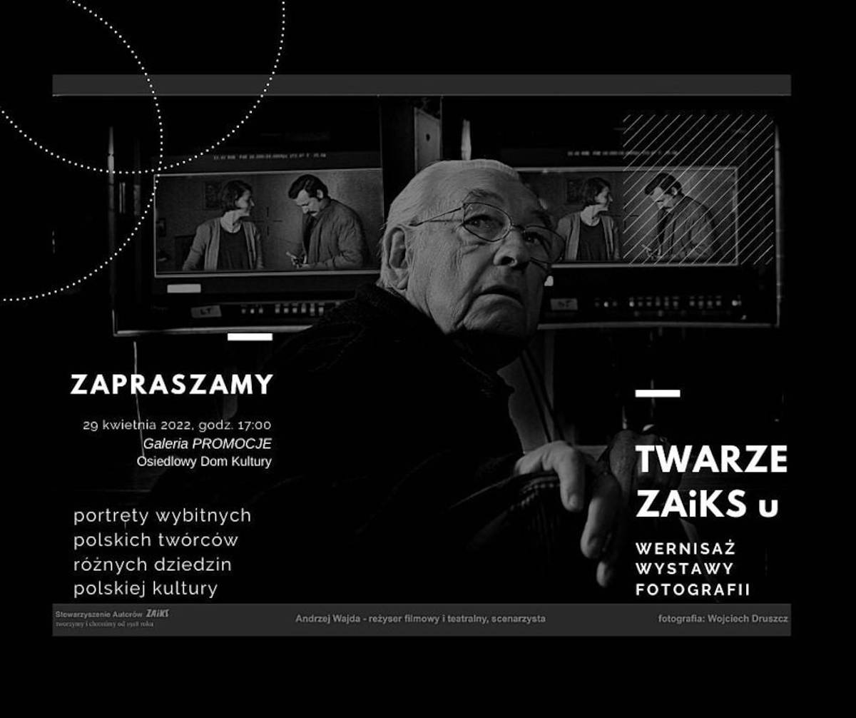 Materiały prasowe. Autorem wykorzystanej na plakacie fotografii Andrzeja Wajdy jest Wojciech Druszcz