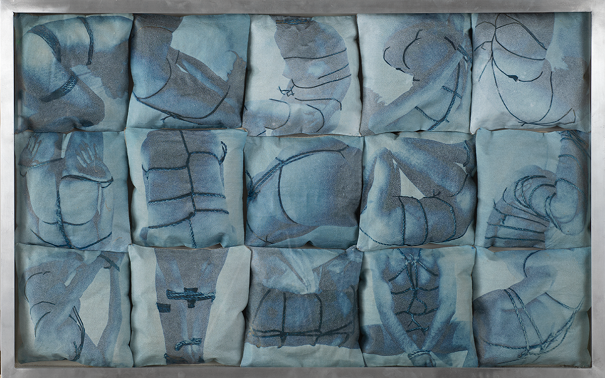 Wersja Żywego kolażu, 2006 – obrazy rzutowane na panele Kompozycji manipulacyjnej. fot. arch. artysty