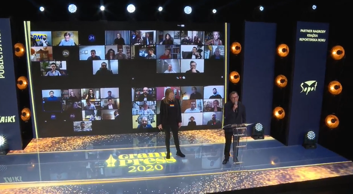 Rafał Bryndal na Gali Grand Press 2020. Fot. Simona Supino