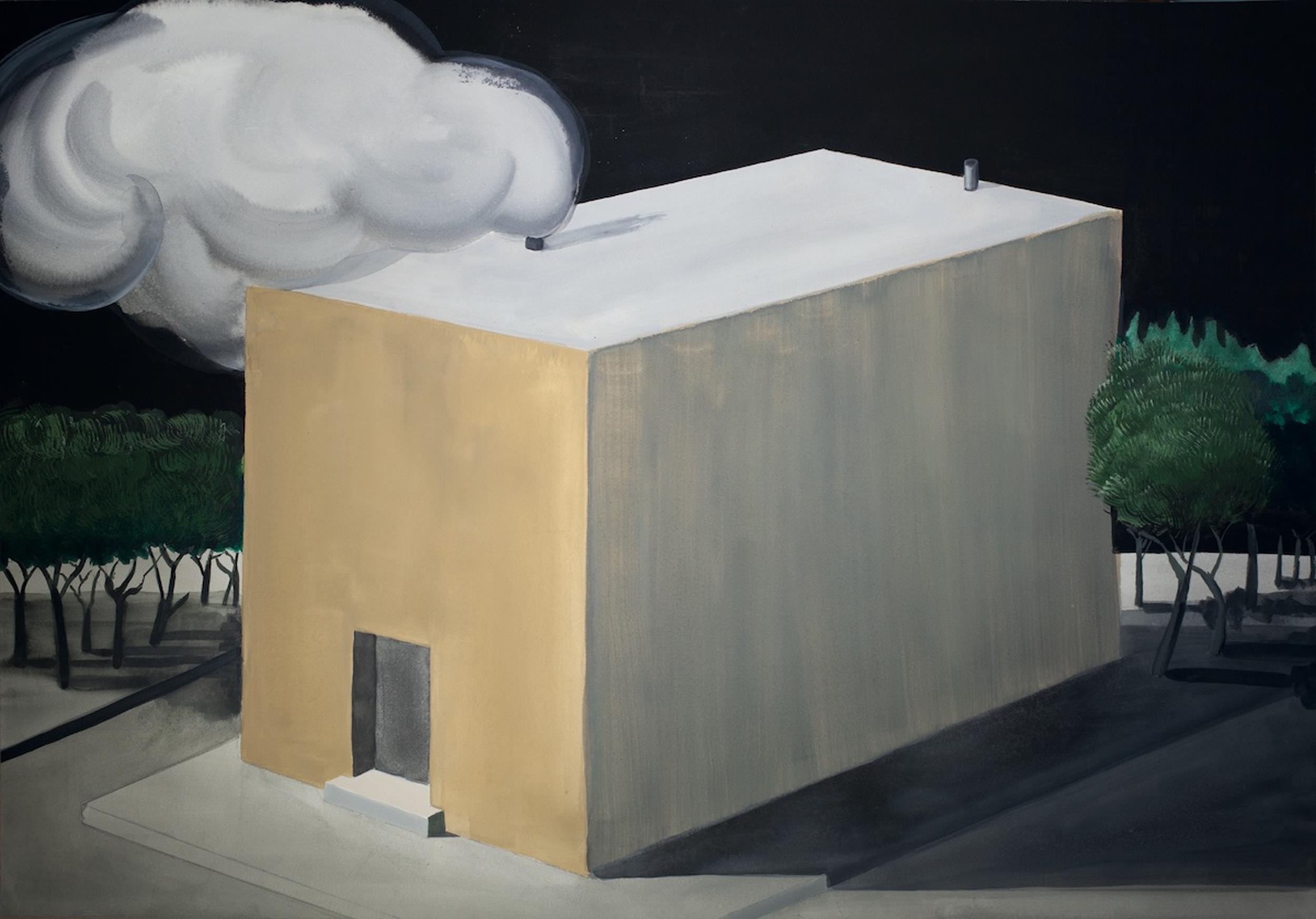 Andrzej Klimowski, Smoke cloud, 2018, gwasz